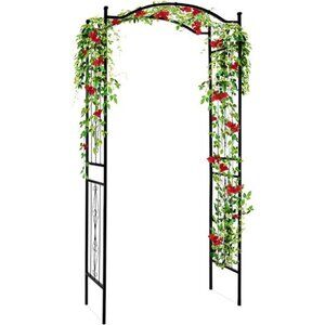 Best Choice Products 92in Steel Garden Arch Arbor Trellis for Outdoor